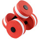 2PCS EVA Water Dumbbells Aquatic Exercise Barbells for Water Aerobics Pool Fitness Resistance Training - Red
