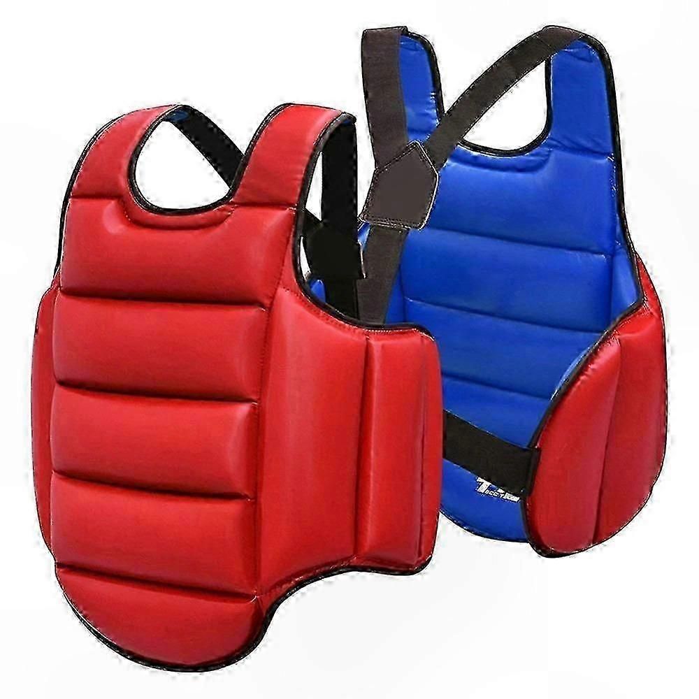 Martial Arts Training Vest for Chest Protection in Boxing and Karate Body Protector Gear Soft Equipment for Combat Sports Practice - Black L