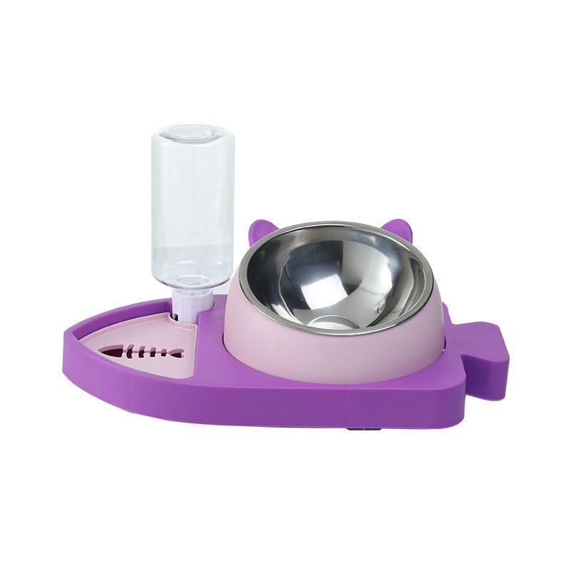 Pet Feeder Water Dispenser Fish Shape Auto Refill... Green