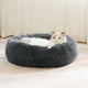 Plush Pet Nest Soft Donut Cat Bed – Cozy Round Couch for Cats and Small Dogs, Comfortable Sleeping Spot for Warmth and Deep Sleep, Suitable for Indoor Home Use (S, Grey)