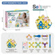Kids 3D Soft Magnetic Building Tiles Toy Set, Creative DIY Puzzle Blocks for Ages 3+ - Develops Fine Motor Skills & Imagination, Ideal Birthday Gift for Girls, Home Play STEM Learning Kit (100PCS)