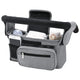 Multifunctional Stroller Organizer Bag – Universal Hanging Storage Pouch with Insulated Bottle Holder, Detachable Pouch, and Adjustable Straps, Doubles as a Crossbody Diaper Bag for On-the-Go Convenience (Grey)