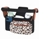 Multifunctional Stroller Organizer Bag – Universal Hanging Storage Pouch with Insulated Bottle Holder, Detachable Pouch, and Adjustable Straps, Doubles as a Crossbody Diaper Bag for On-the-Go Convenience (Leopard)