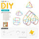DIY Flexible Straw Building Blocks for Kids Ages 3-6, Creative Educational Construction Toy Set with Bendable Straws and Connectors, 112/242/723 Pieces for 3D Geometry and Imaginative Play (112PCS)