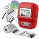 Portable Inkless Thermal Label Printer with Bluetooth Connectivity, Compatible with 12-58mm Paper Widths for Home Organization, Office Filing, Retail Pricing, and Creative Labeling Projects (Red)