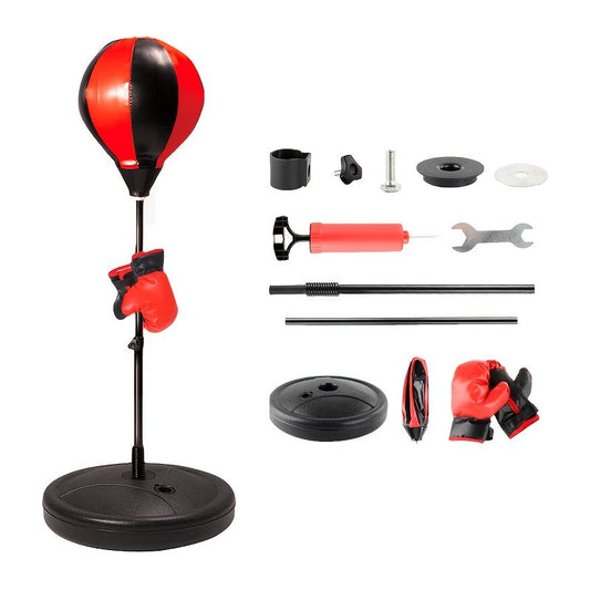 Red kids boxing set, standing punching bag, boxing gloves for kids, kids fitness equipment, boxing for children, Australian kids toys, sports for kids, active play set