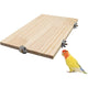 Large Bird Perch Stand Platform, Natural Wooden Small Animals Cage Accessories, Rectangle Stand Perch Shelf(20*33cm)