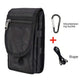 2pcs Dual Phone Holster with Belt Clip,Large Belt Smartphone Pouch for Men,Multi-Function Compatibility Mobilephone Case for Daily Use(black)