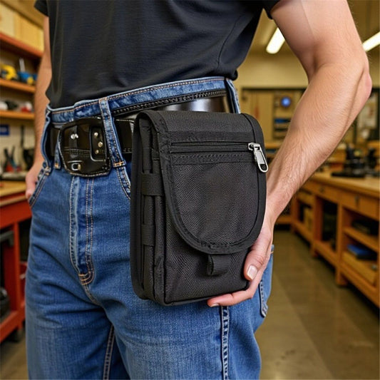 2pcs Dual Phone Holster with Belt Clip,Large Belt Smartphone Pouch for Men,Multi-Function Compatibility Mobilephone Case for Daily Use(black)