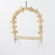 2 pack Wooden Bird Swing for Cockatiels Parrot Perch Hanging Toys Parakeets Birdcage Stands Cage Playground Play Gyms Accessories Bead Bell Climbing Toy for Lovebirds