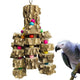 Macaw Toys, Extra Large Parrot Toys, Natural Wood Bird Chewing Toys for Large Birds Parrots Grey Macaws Cockatoos Parrots(Steel wire type)