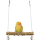 Large Bird Swing, Hanging Heavy Duty Parrot Swings Perches Stand Toys with Bell, Claw Grinding Birdcage Accessories for Grey Cockatoo(bird-free)