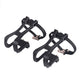 A pair Bike Pedals with Toe Clips and Straps for Exercise Bike, Outdoor Bicycles and Spin Bike, Spindle with Reflectors