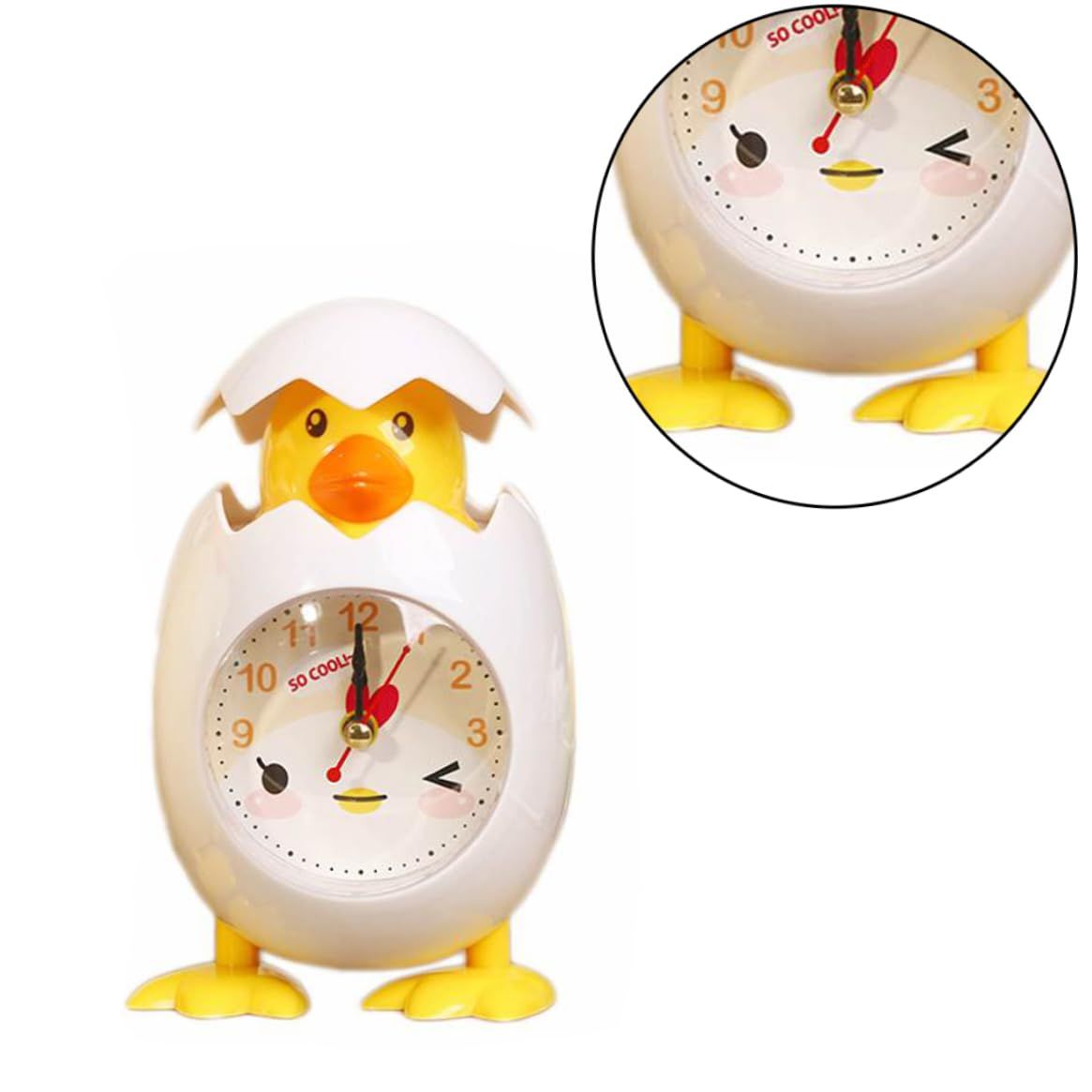 Kids Alarm Clock, Chicken Egg Alarm Clock Cartoon Desktop Clock Cute Bedside Clock for Kids Gift Children Bedroom Home Decor