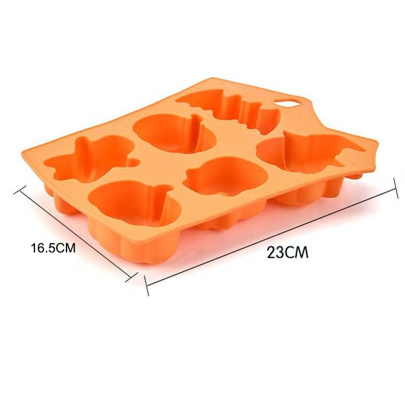 Halloween Silicone Mold, 2 Pack Silicone Baking Mould, Nonstick Muffin Mold with Halloween Pumpkin Molds, Evil, Skull, Ghost