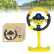 Steering Wheel Driving Toy, Simulated Steering Wheel for Kids, Electric Car Steering Wheel Toys, Simulation Copilots , (Yellow)