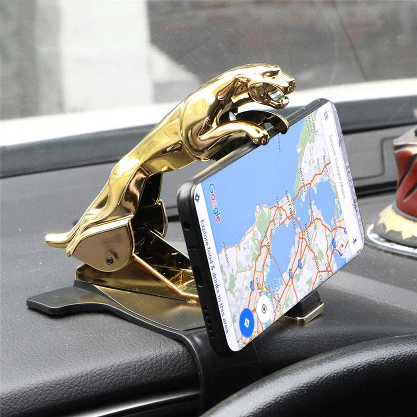 Car Phone Holder Leopard-Shaped Mobile Phone Holder Car Phone Mount Car Dashboard Clip Car Phone Holder