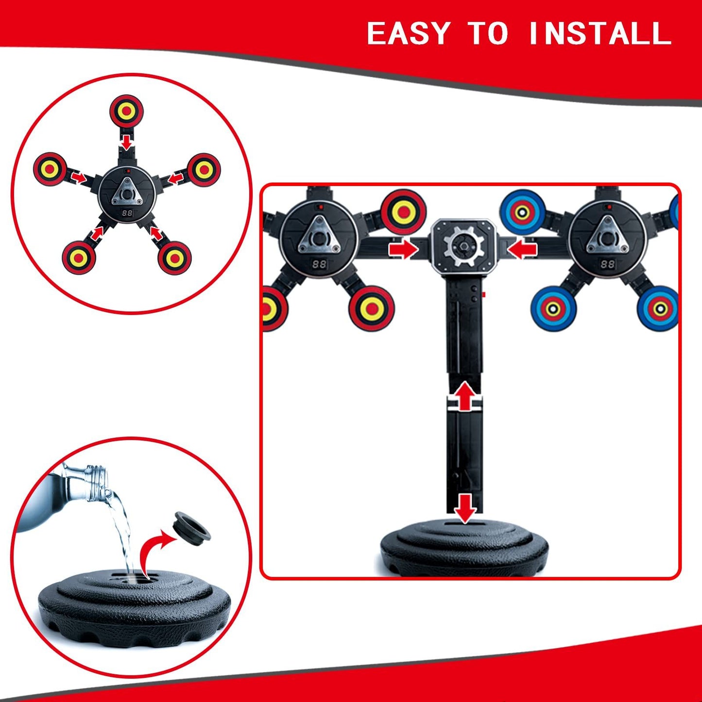 Electronic Rotating Moving Target Auto Reset Digital Targets for Toy Gifts for Kids Boys Girls Age