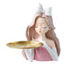 Girl Sculptures Porch Decor Tray, Holding Storage Tray, Girl Figurine Ornament Modern Cute Girl Decoration with Tray