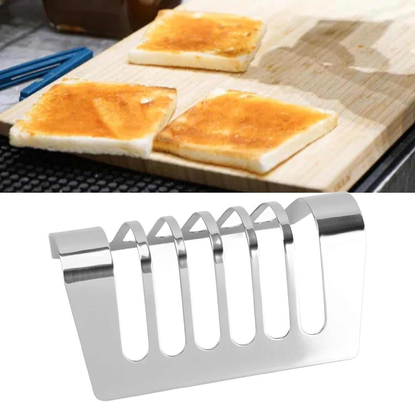 Bread Slice Rack 6 Slot Bread Loaf Toast Holder Bread Rack Mini Toast Rack Bread Holder, Air Fryer Accessories for Home Kitchen