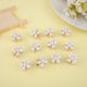 20 Pcs Small Mini Pearl Claw Clips with Flower Design, Sweet Artificial Bangs Clips Decorative Hair Accessories for Women Girls