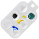 4pcs 6-Well Plastic Rectangular Artist Painting Palette - Paint Color Mixing Tray - Art Students, Classroom, Class Craft Projects