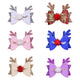 Bow Hair Clips Antler Girls Hairpins Glitter Hair Barrettes Holiday Cute Hair Accessories Best Gift for Kids 6pcs