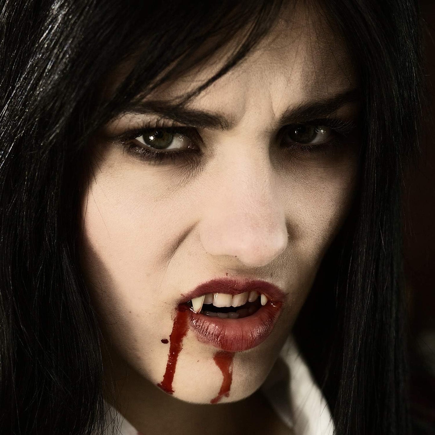 3 Pair Vampire Fangs Fake Teeth with Teeth Pellets for Cosplay Props, White Makeup props(13 mm, 15 mm, 17 mm)