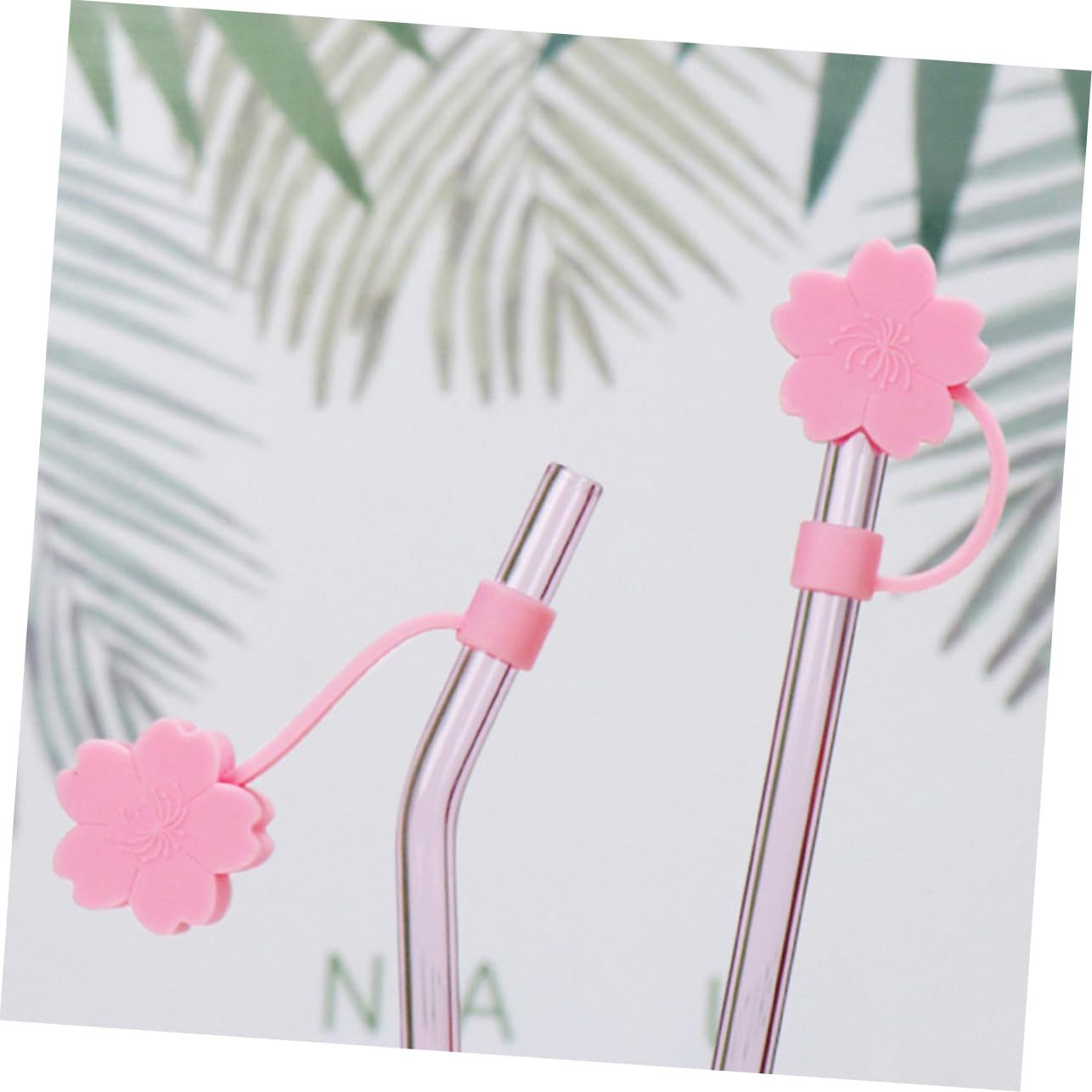 4Pcs drinks girl top cover Glass accessories sucker Dust plug protector hawaii Cartoon cap summer skull straw supplies Cute