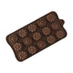 Silicone Candy Chocolate mold Flower Dinosaur Animal Zoo Rose Kids DIY Treats Freezer and Oven Safe (Flower)