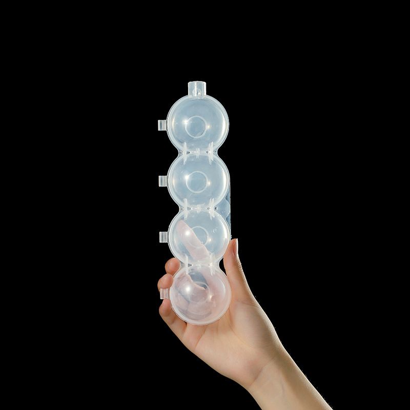 4 Cavity Ice Ball Mold Transparent DIY Plastic Round Ice Cube Maker Mold Bar Party Supplies Ice Ball Maker