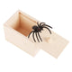 Wooden Spider Prank Box, Pop Out Rubber Handmade Scare Box Prank Gag Plastic Funny Joke Halloween Fools