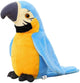 Talking Macaw Parrot Repeat What You Say Stuffed Animal Plush Toy Electronic Record Animated Bird Shake Wings Speaking Parrot Pet