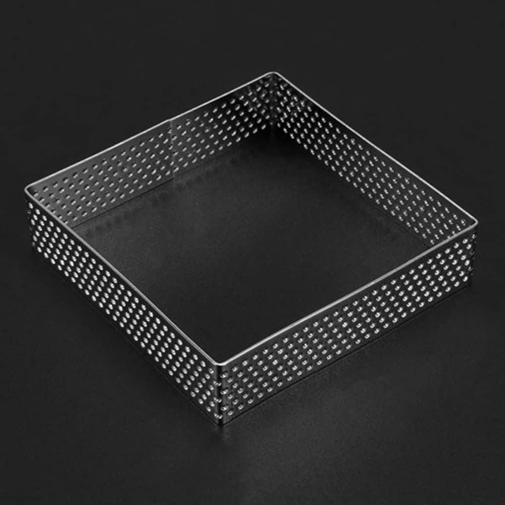 Square oval fruit pie ring perforated pie ring 304 stainless steel tower ring mousse cake mold perforated pie ring stainless steel