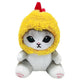 Fried Shrimp Cat Plush Toy Cute Cat Plush Animal Doll, Soft Haired Shrimp Cat Pillow Children's Christmas Birthday Gift