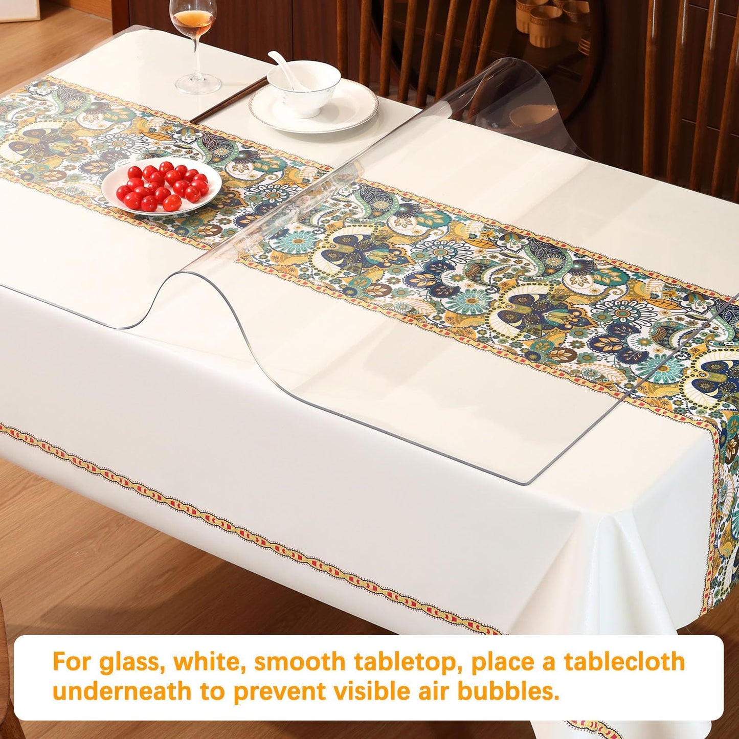 Transparent plastic dining table protective cover, tablecloth, table mat, wooden furniture, dining table cloth