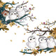 Cute Little Owls Wall Stickers, Cartoon Animal Wall Decals Removable Vinyl Peel and Stick for Kids Baby Living Room