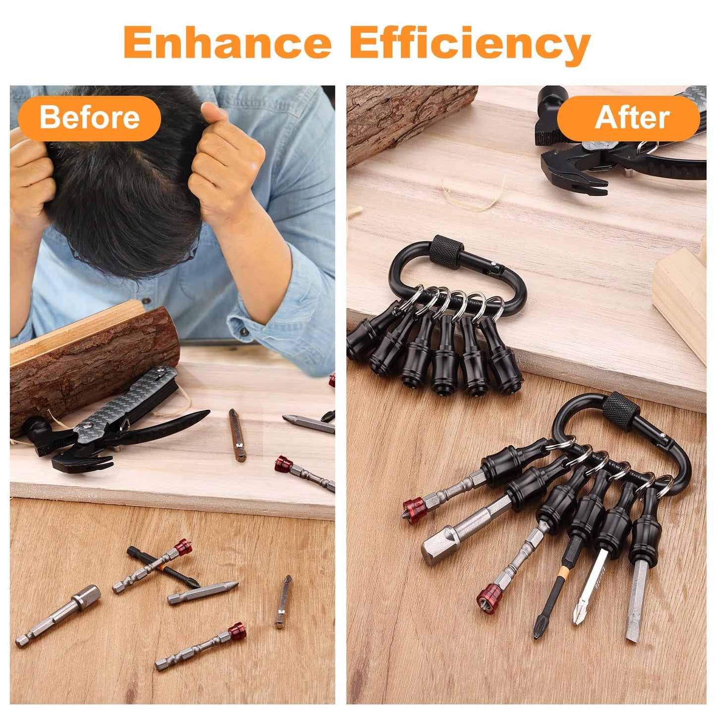 Quick Release Bit Holder, Drill Bit Holder Key Chain Cool Gadgets for Who Has Everything, Bit Holders for Most Electric