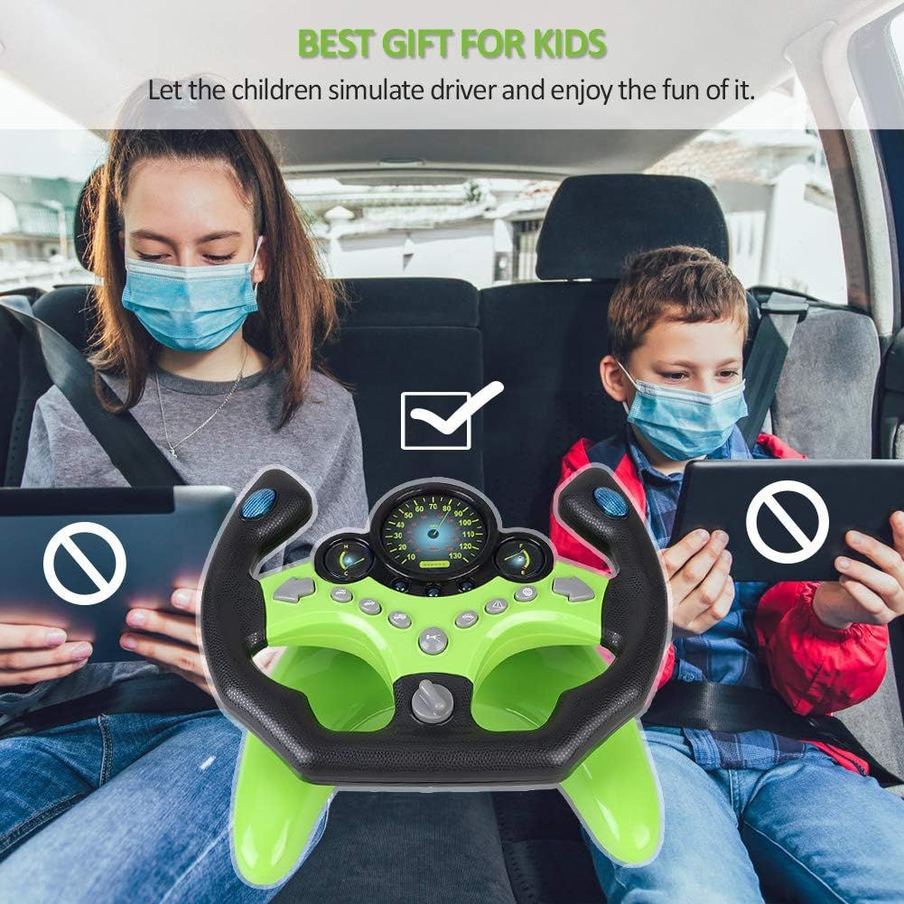 Steering Wheel Toy Driving Controller Portable Driving Copilot Toy Educational Sounding Toy Gift Driving Wheel with Music