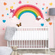 Rainbow Wall Sticker Colorful Butterfly Rabbit Elephant Animal Rainbow Cloud Sticker DIY Children's Bedroom Baby Room Guest