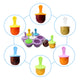 Silicone Popsicle Molds 7-cavity DIY Ice Pop Mold with Colorful Sticks For egg biting ice cream molds baby food storage (Purple)