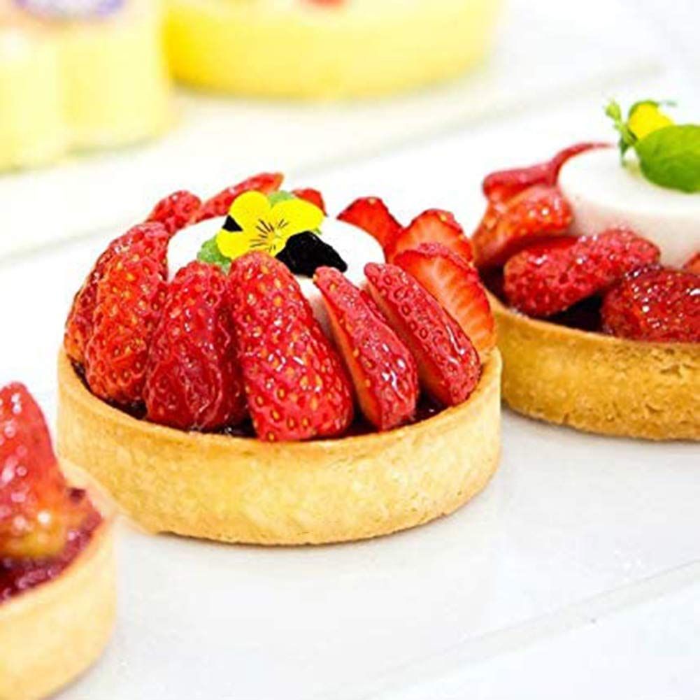 Stainless Steel Crumpet Rings, Double Rolled Tart Rings, Round Metal Cooking Pastry Ring Molds for Baking, Silver