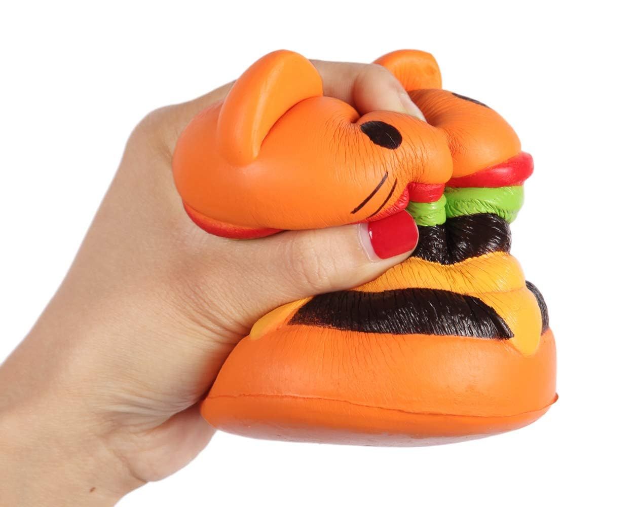 4.5" Squishies Jumbo Slow Rising Squishie Cat Hamburger Bread Toy they are cute and soft with scented