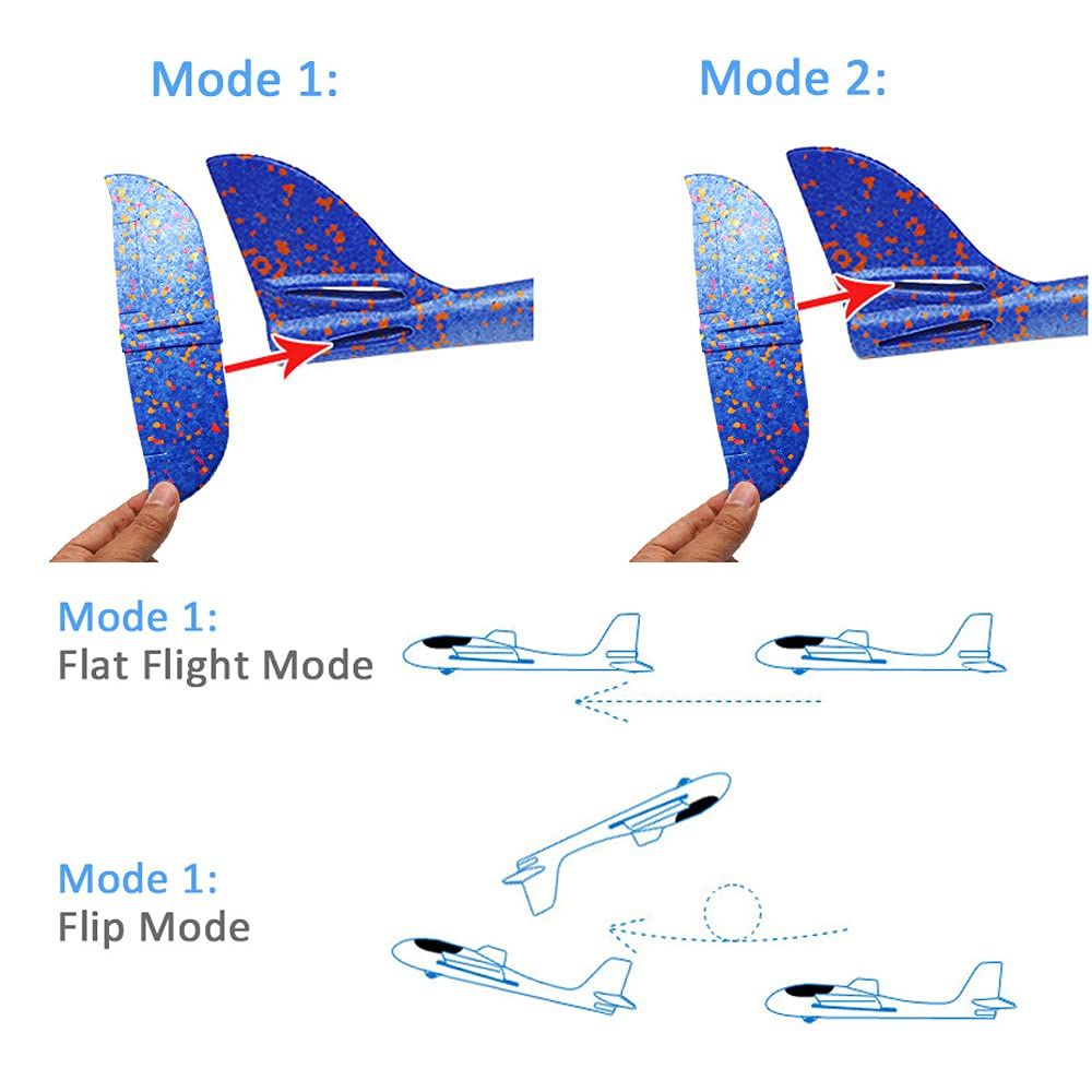 Airplane Toys, Flight Mode Glider, Flying Toy for Kids, Birthday Gifts for Year Old Boys Girls, Outdoor Sport Toys Party