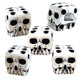 5Pcs Halloween White Skeleton Dice Decorative Mini Skeleton Face Gaming Dice for Club Pub Halloween Party