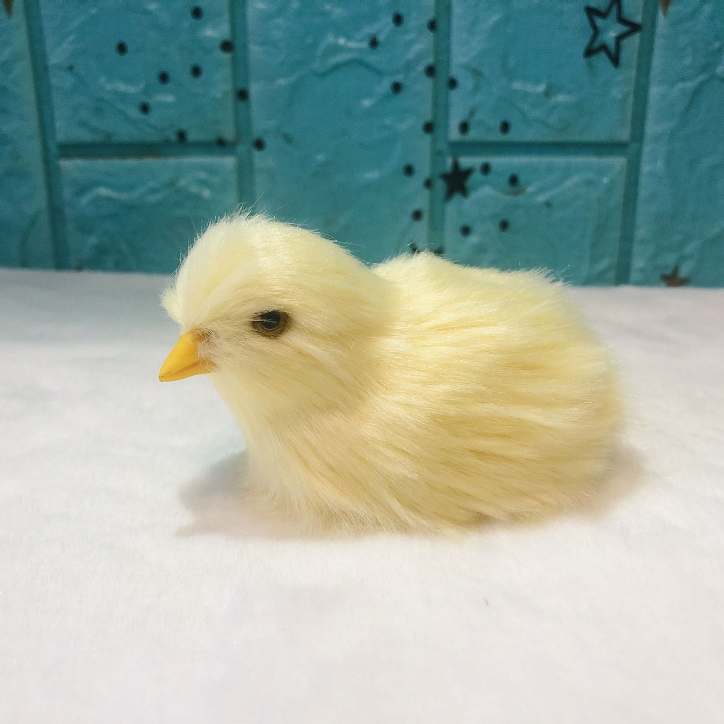 4 Pcs Realistic Plush Little Chick Figurine Lifelike Furry Animal Toy Simulated Chicken Sound Photography Props Easter Chicks