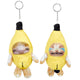 Sound Making Banana Cat Keychain Happy Funny Crying Banana Cat Plush Keychain (Two different expressions)