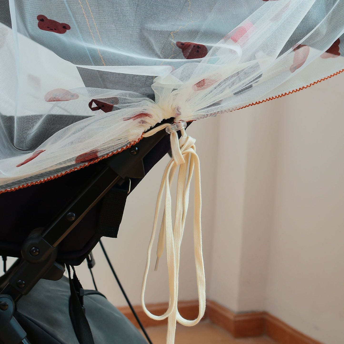 Mosquito Net for Stroller, Reliable Baby Stroller Mosquito Net Baby Stroller Full Cover Mosquito Net Print Stroller Mosquito