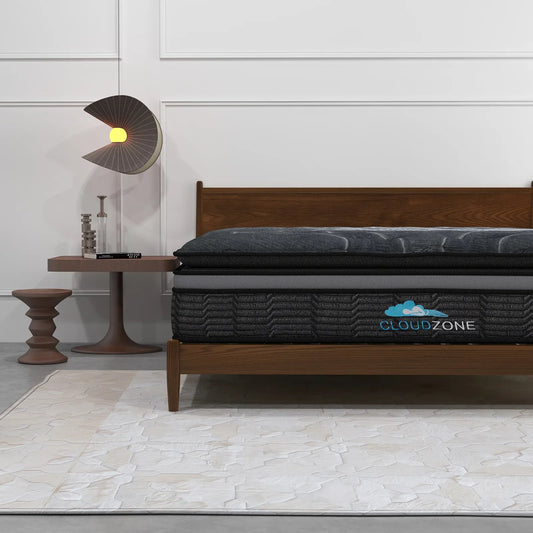 Cloud Zone Double Layer Euro Top Pocket Spring Mattress Plush Medium Firm 34cm - Single - Mekamart Australia