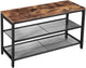Shoe Rack with 2 Mesh Shelves, Rustic Brown and Black - Mekamart Australia